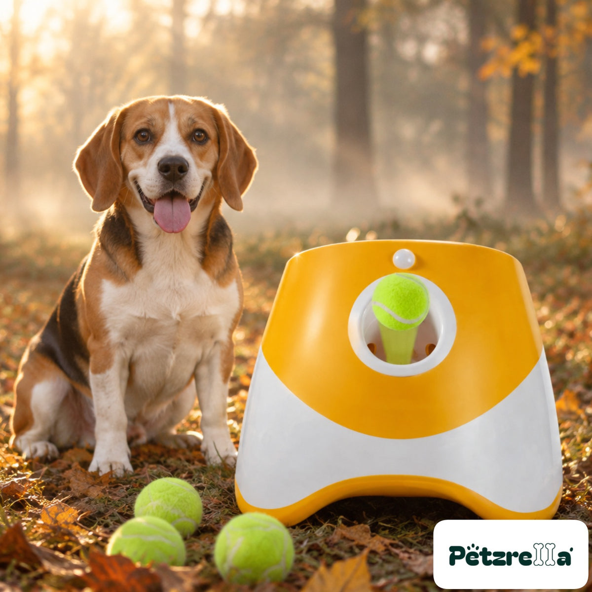 Petzrella Automatic Tennis Ball Launcher for Dogs