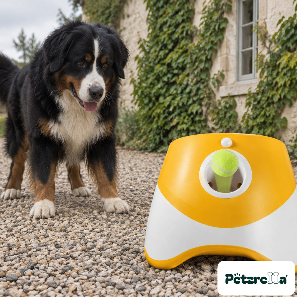 Petzrella Automatic Tennis Ball Launcher for Dogs
