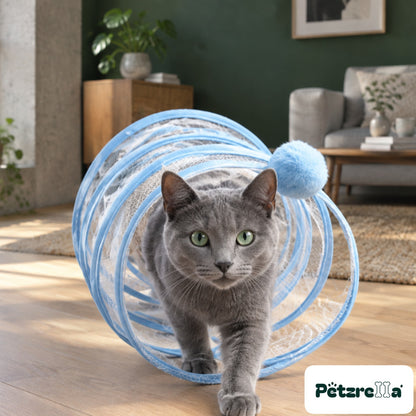 Petzrella Collapsible Spiral Mesh Cat Tunnel