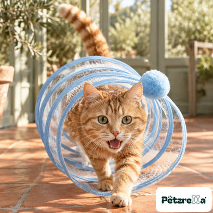 Petzrella Collapsible Spiral Mesh Cat Tunnel