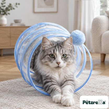 Petzrella Collapsible Spiral Mesh Cat Tunnel