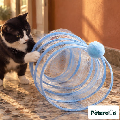 Petzrella Collapsible Spiral Mesh Cat Tunnel