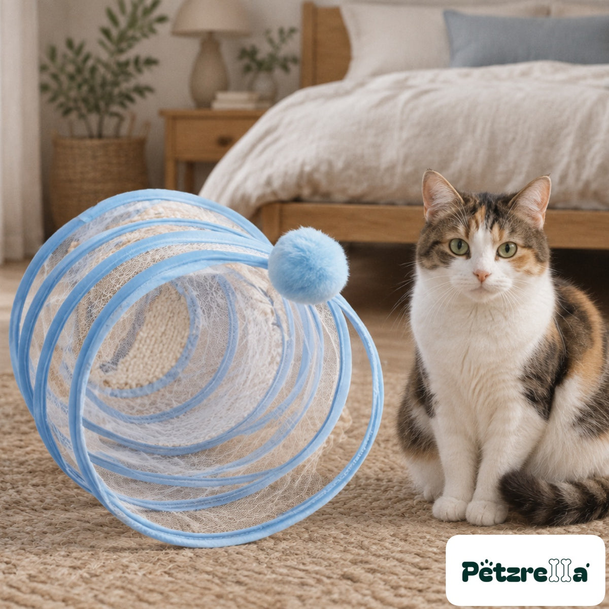 Petzrella Collapsible Spiral Mesh Cat Tunnel