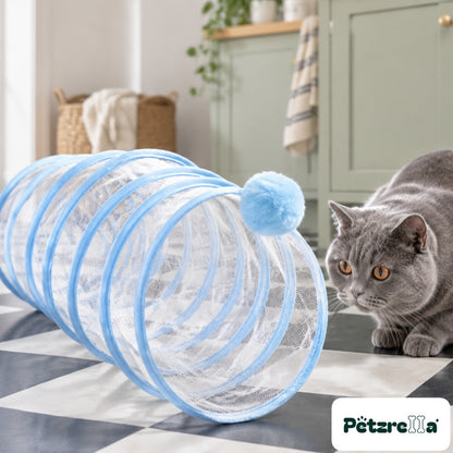 Petzrella Collapsible Spiral Mesh Cat Tunnel