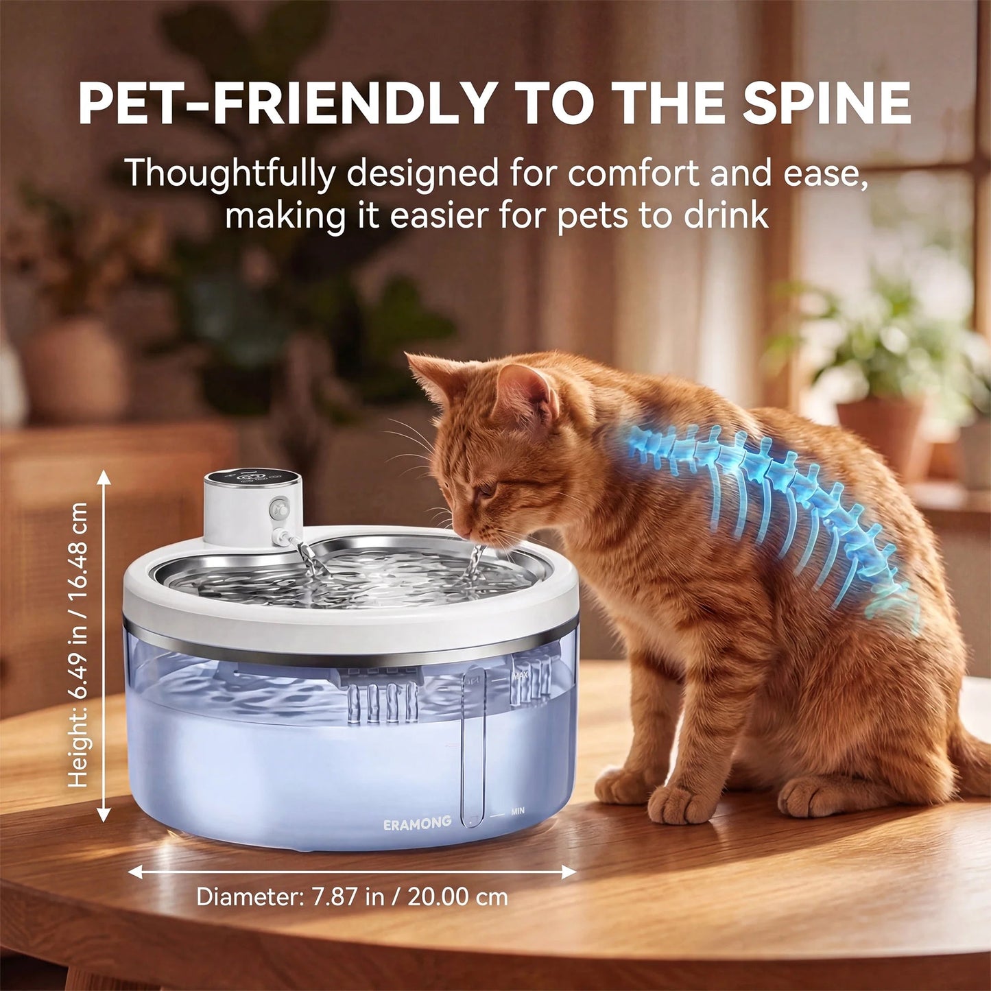 Petzrella 2.5L Smart Cat Water Fountain – Motion Sensor & Filter - Petzrella Kft.