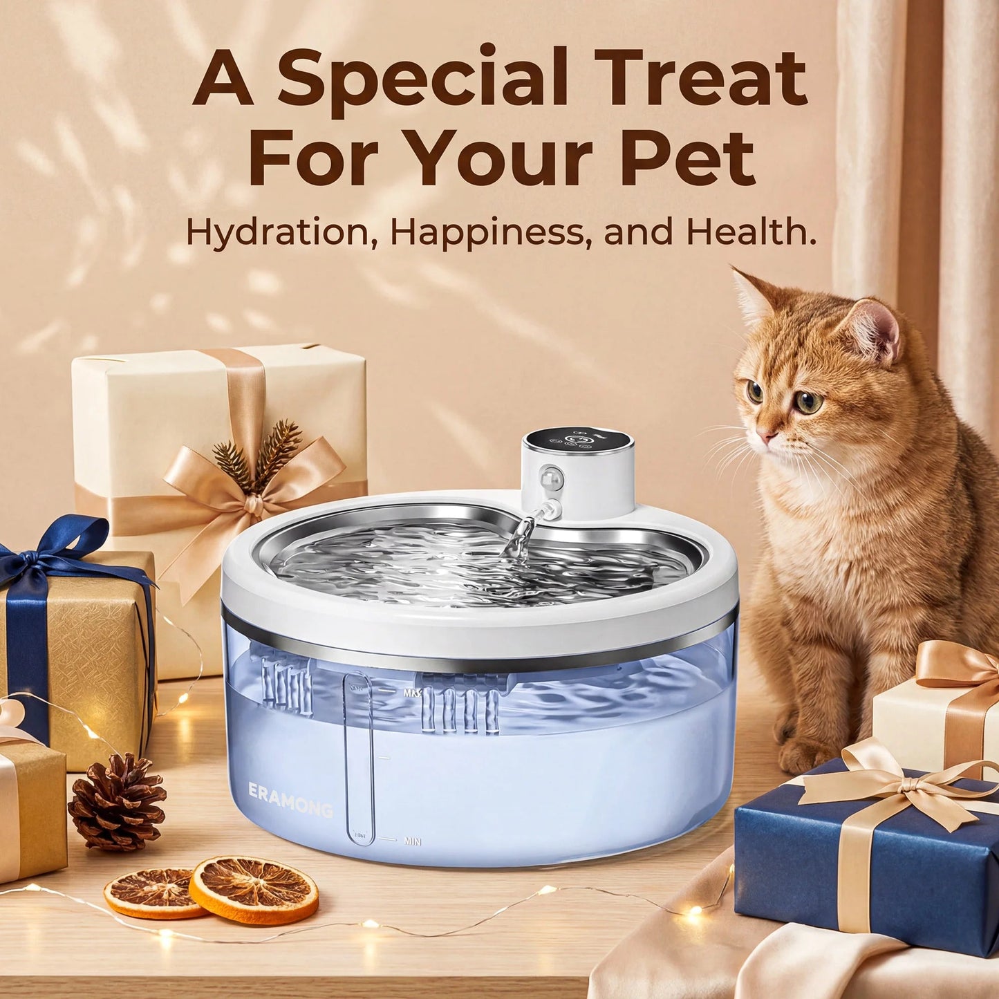 Petzrella 2.5L Smart Cat Water Fountain – Motion Sensor & Filter - Petzrella Kft.