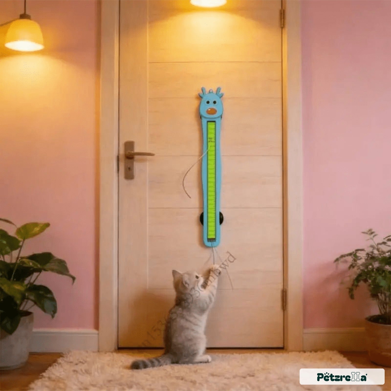 Petzrella Auto Cat Teaser — Self-Rotating Feather Wand Toy for Indoor Cats - Petzrella Kft.