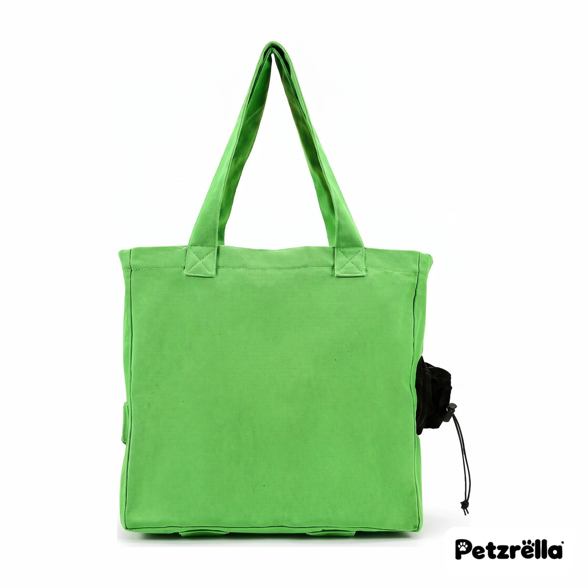 Petzrella canvas cat carrier bag in green, front view