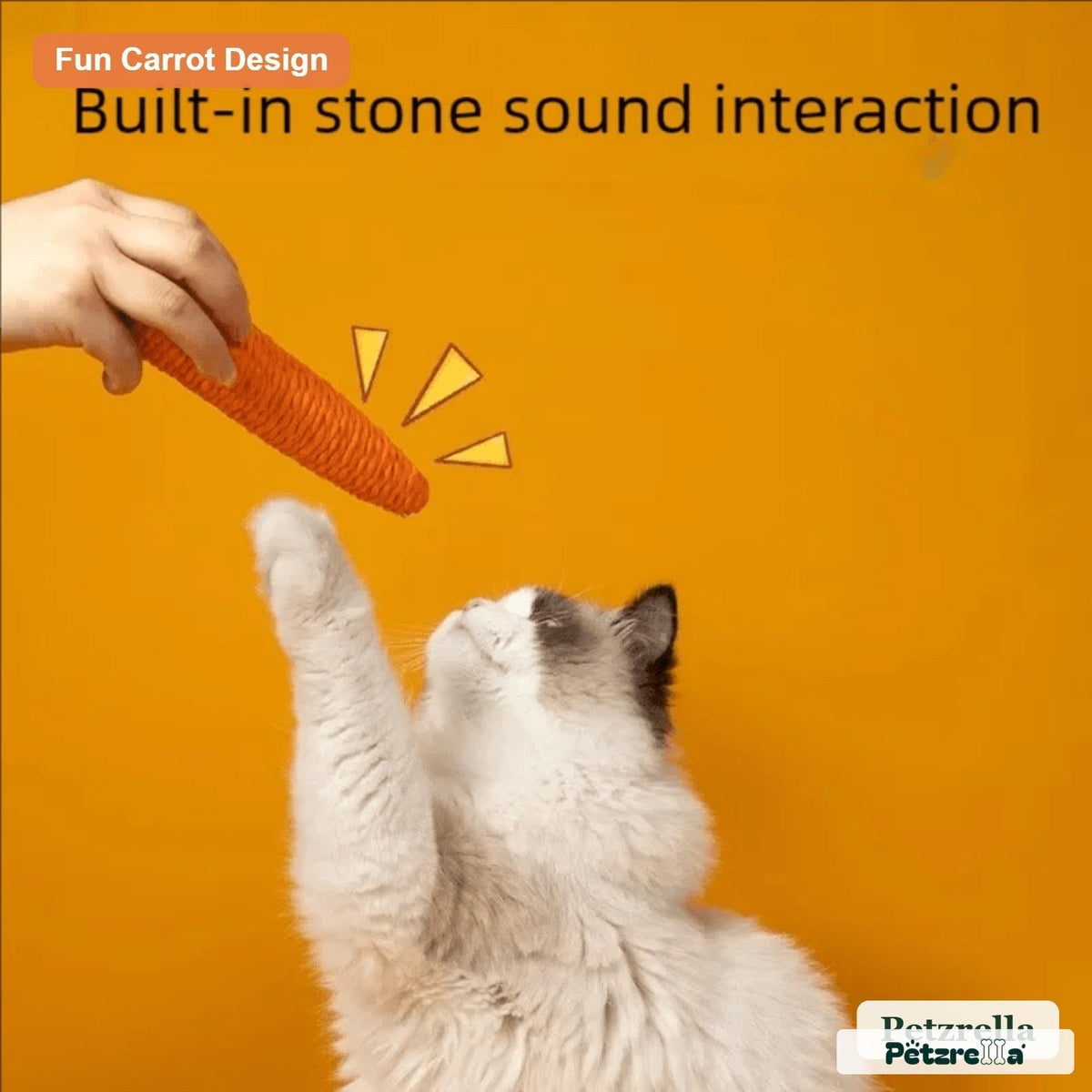 Petzrella Carrot Chew Toy for Cats - Petzrella Kft.