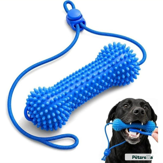Petzrella Dog Dental Chew Toy with Rope – Bite-Resistant PVC Toothbrush - Petzrella Kft.