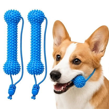 Petzrella Dog Dental Chew Toy with Rope – Bite-Resistant PVC Toothbrush Toy for Dogs - Petzrella Kft.