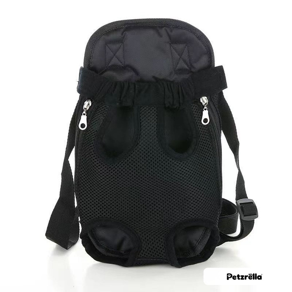 Petzrella Pet Front Carrier for dogs and cats in black