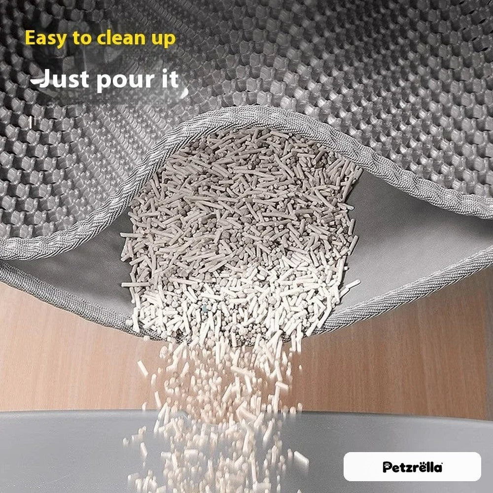 Emptying the double-layer cat litter mat