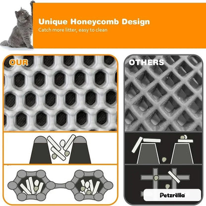 Honeycomb structure of the cat litter mat