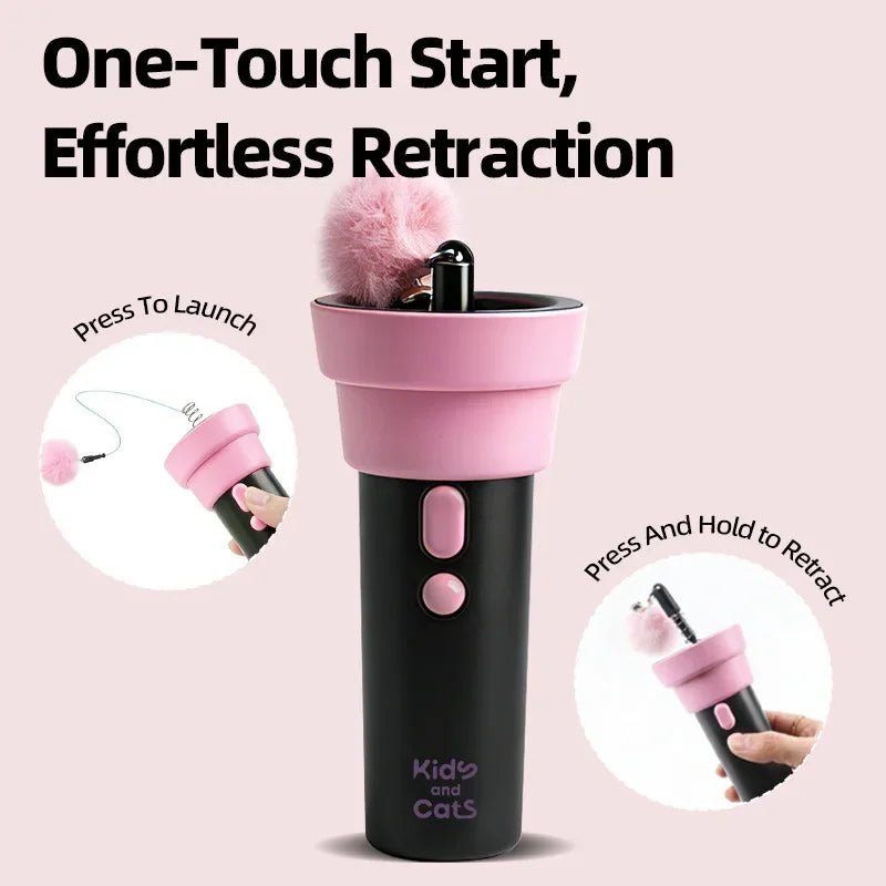 Petzrella Electric Cat Wand Toy – USB Rechargeable Auto-Retract - Petzrella Kft.