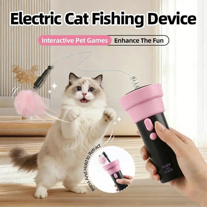 Petzrella Electric Cat Wand Toy – USB Rechargeable Auto-Retract - Petzrella Kft.