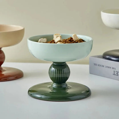 Petzrella Elevated Ceramic Pet Bowl – Anti-Tip, Neck-Friendly Design - Petzrella Kft.