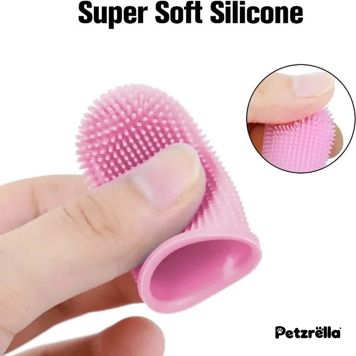 Petzrella finger toothbrush made of soft silicone