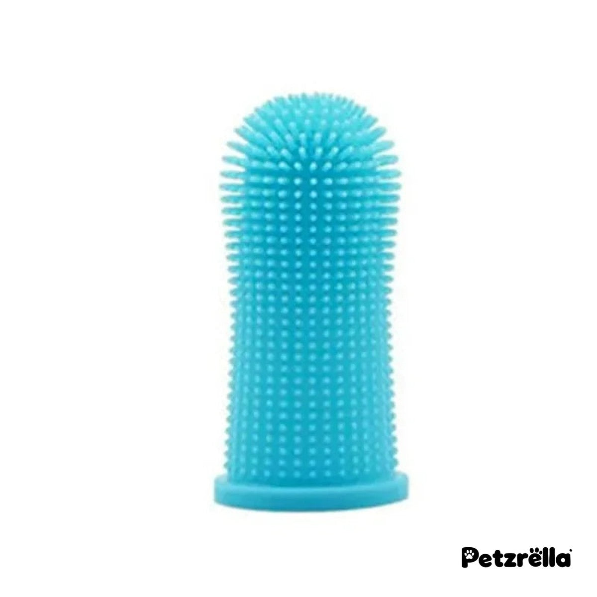 Petzrella silicone finger toothbrush in turquoise