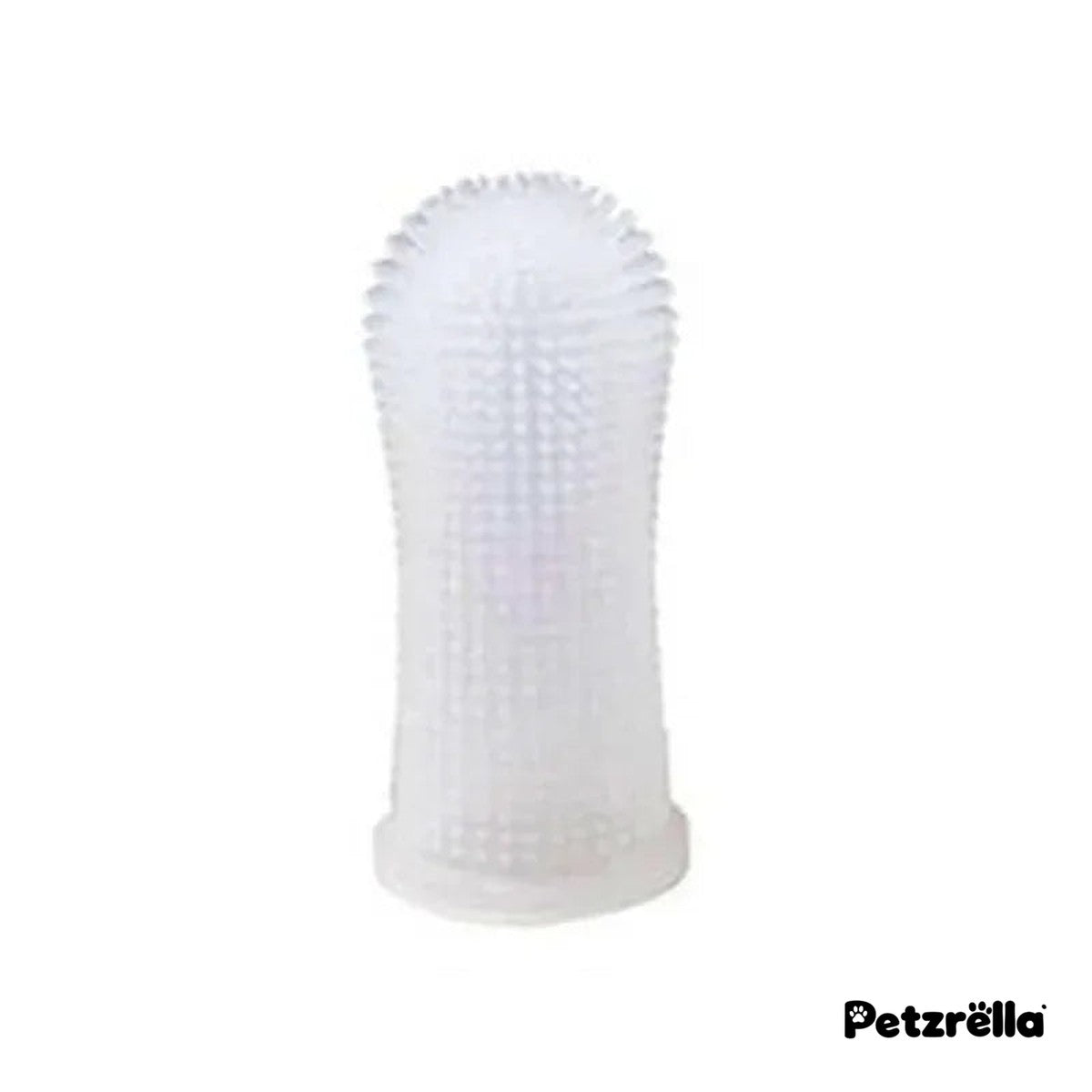 Petzrella silicone finger toothbrush in white