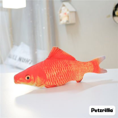Petzrella flopping fish cat toy, red carp