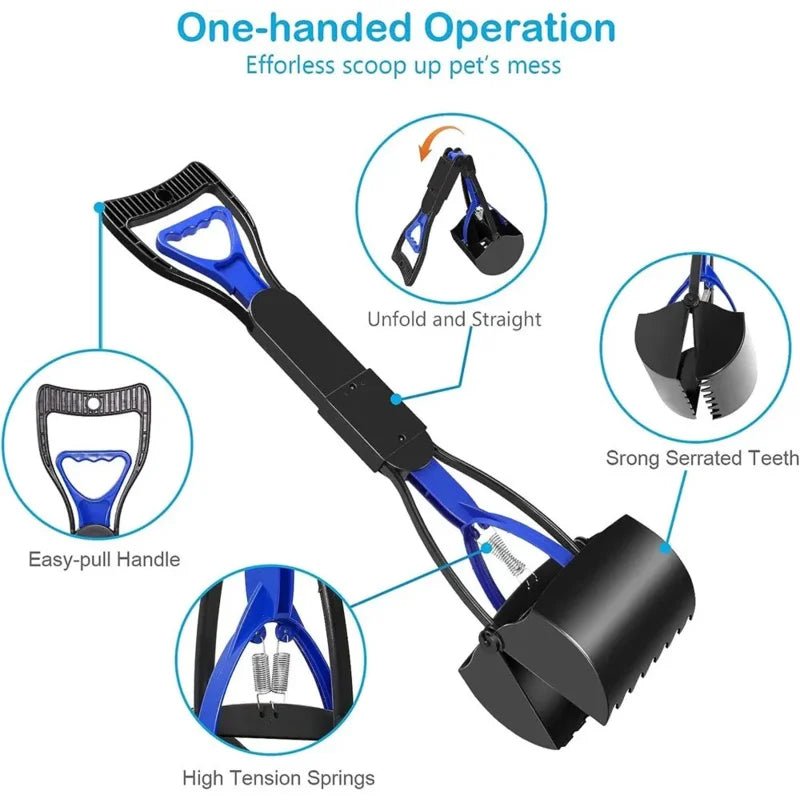 Petzrella Foldable Long Handle Pooper Scooper - Petzrella Kft.
