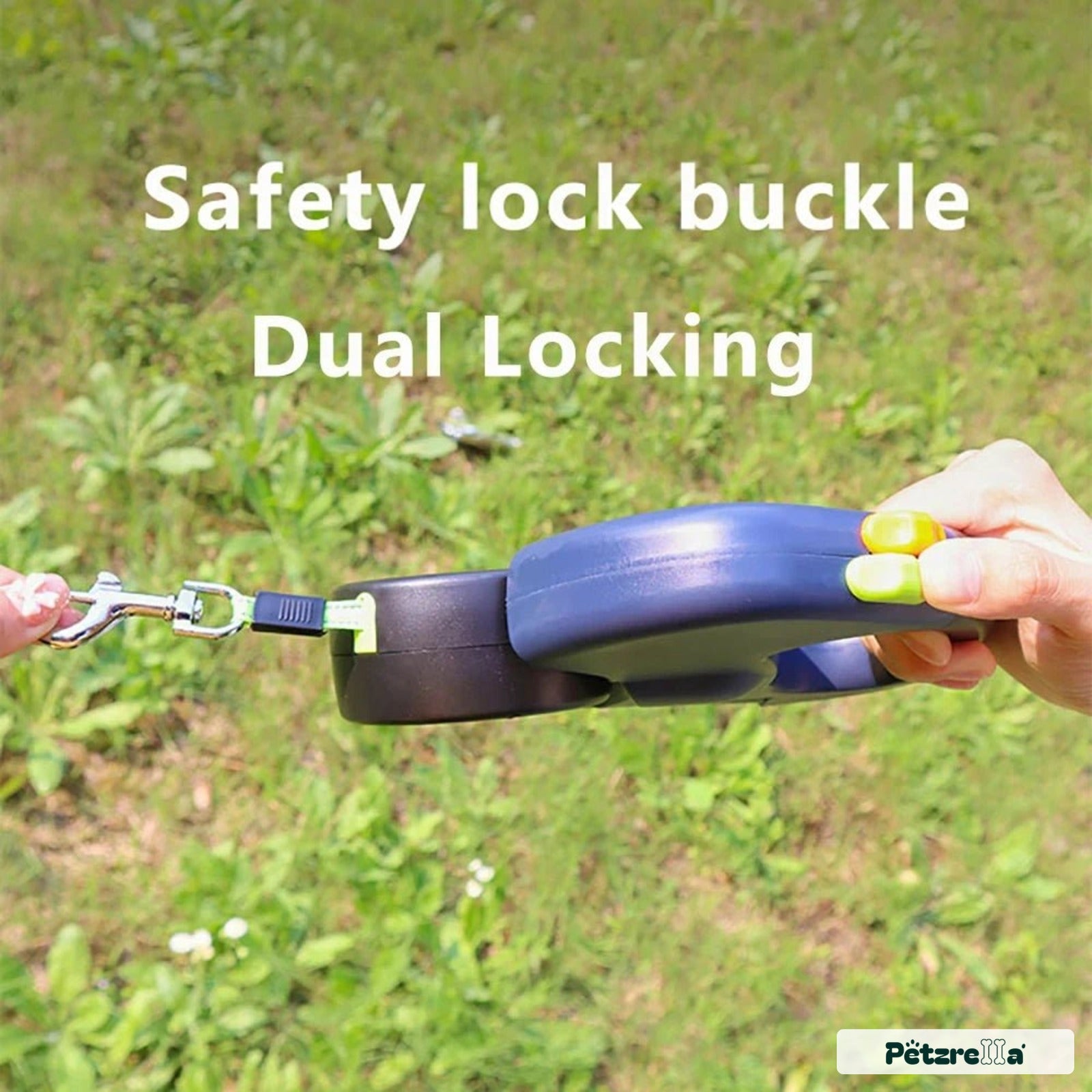Petzrella Auto-Retractable Double Dog Leash 3M LED