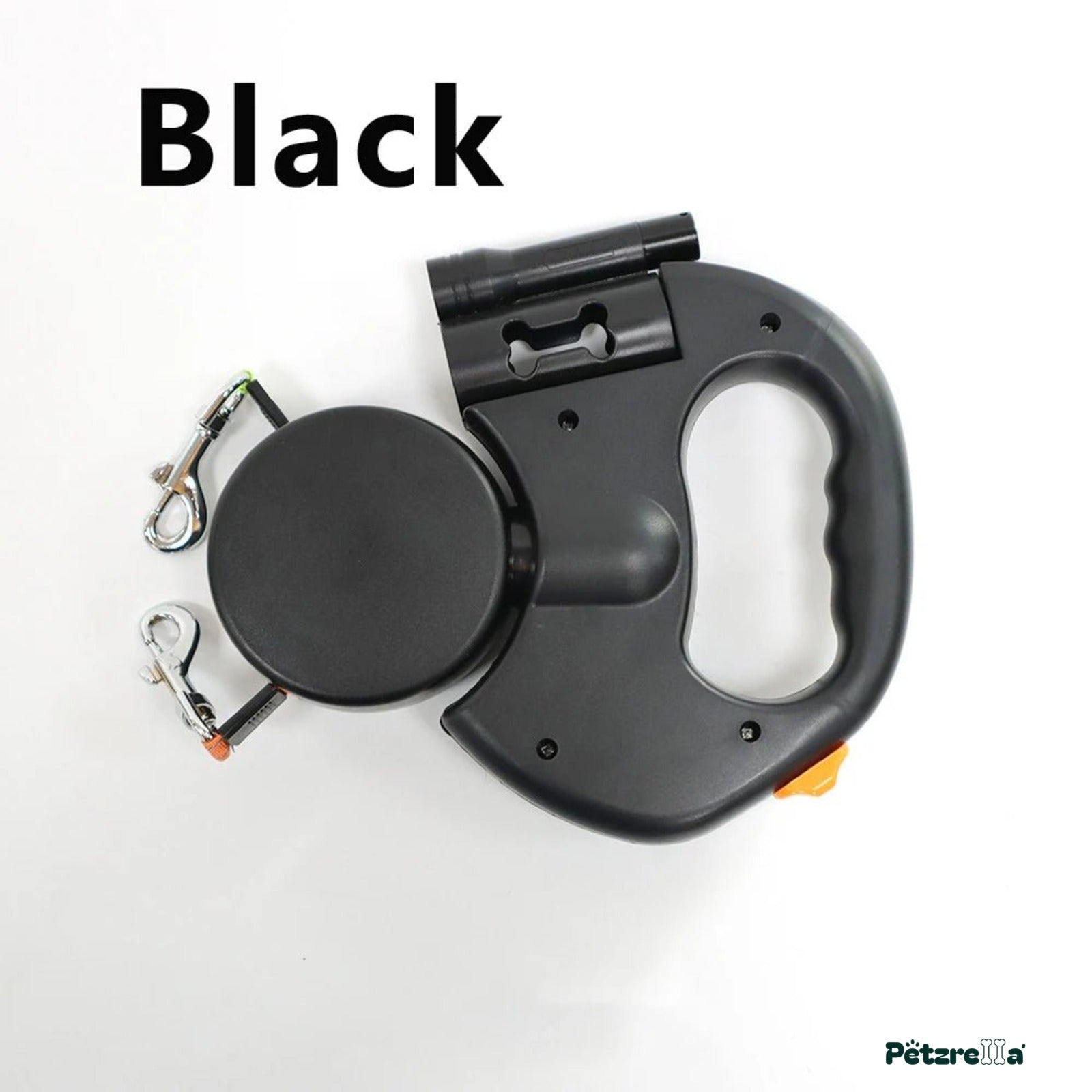 Petzrella Auto-Retractable Double Dog Leash 3M LED
