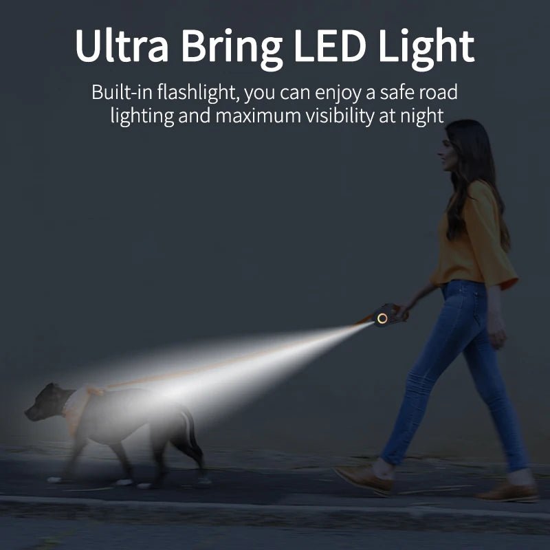 Petzrella LED Retractable Dog Leash 5M - Petzrella Kft.