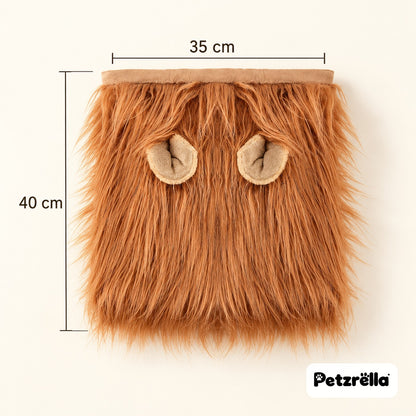Petzrella lion mane size: 35 cm wide and 40 cm long