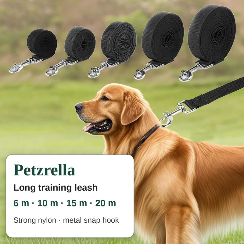 Petzrella long dog training leash 6 m, 10 m, 15 m, 20 m