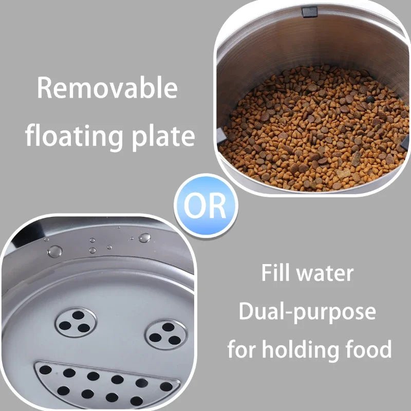 Petzrella No-Spill Floating Pet Water Bowl – Stainless Steel - Petzrella Kft.