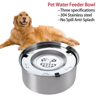 Petzrella No-Spill Floating Pet Water Bowl – Stainless Steel - Petzrella Kft.