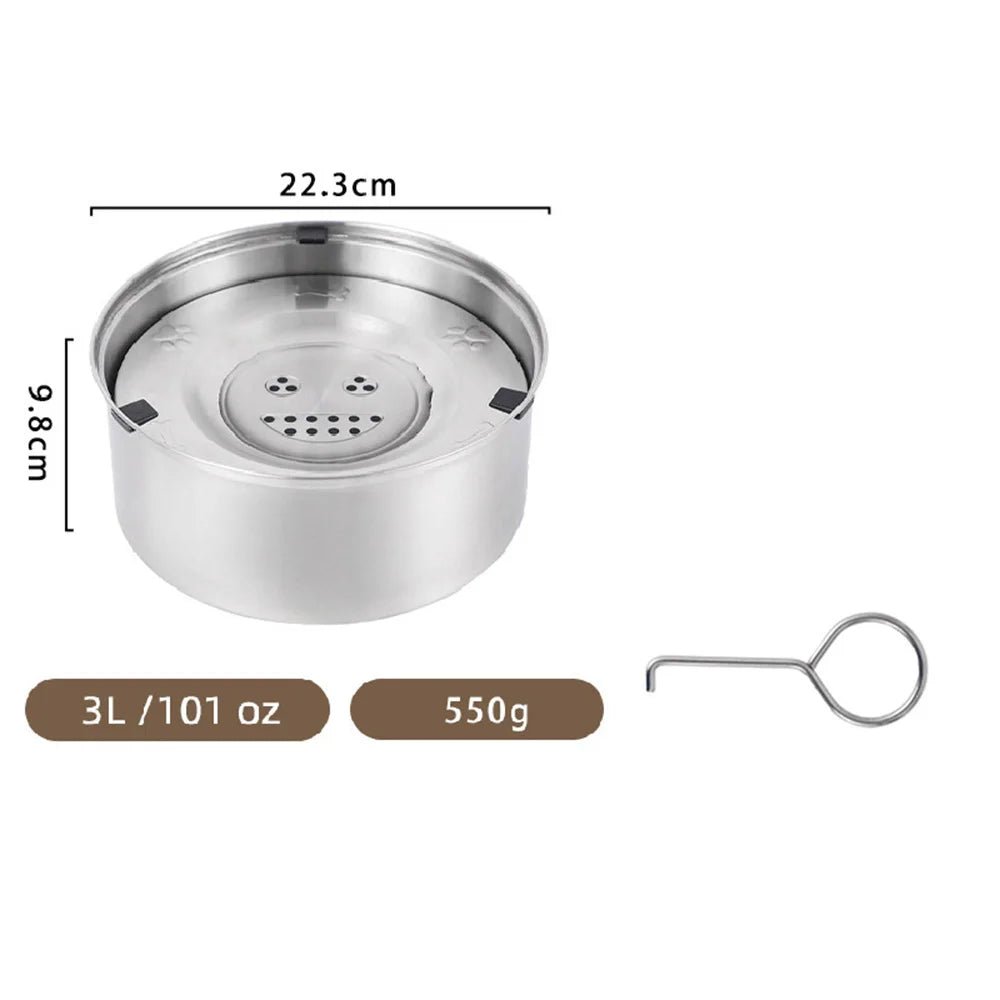 Petzrella No-Spill Floating Pet Water Bowl – Stainless Steel - Petzrella Kft.