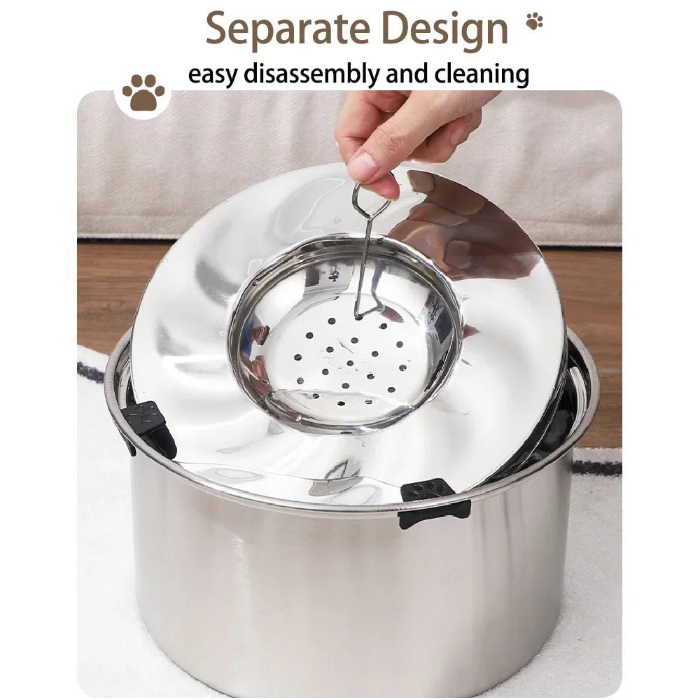 Petzrella No-Spill Floating Pet Water Bowl – Stainless Steel - Petzrella Kft.