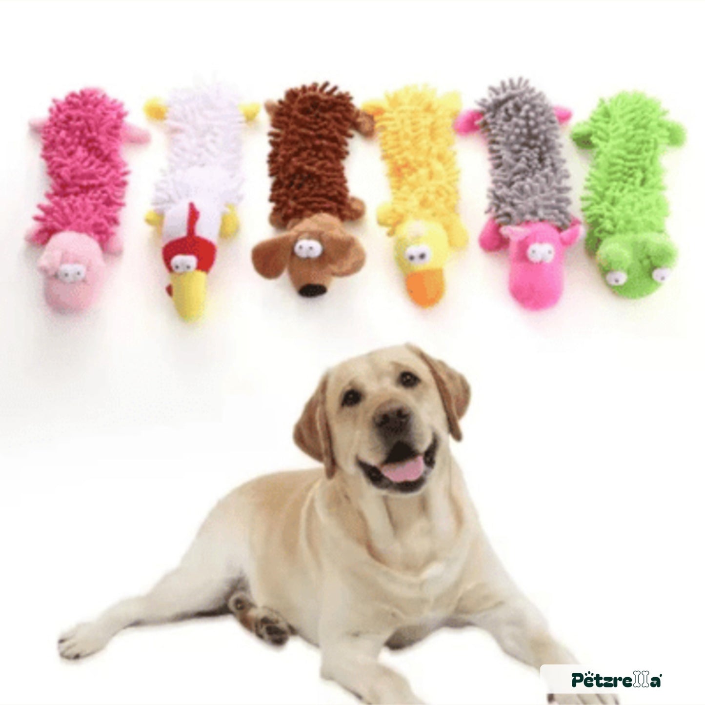 Petzrella Plush Dog Toy Squeaky Toys for Small Dogs
