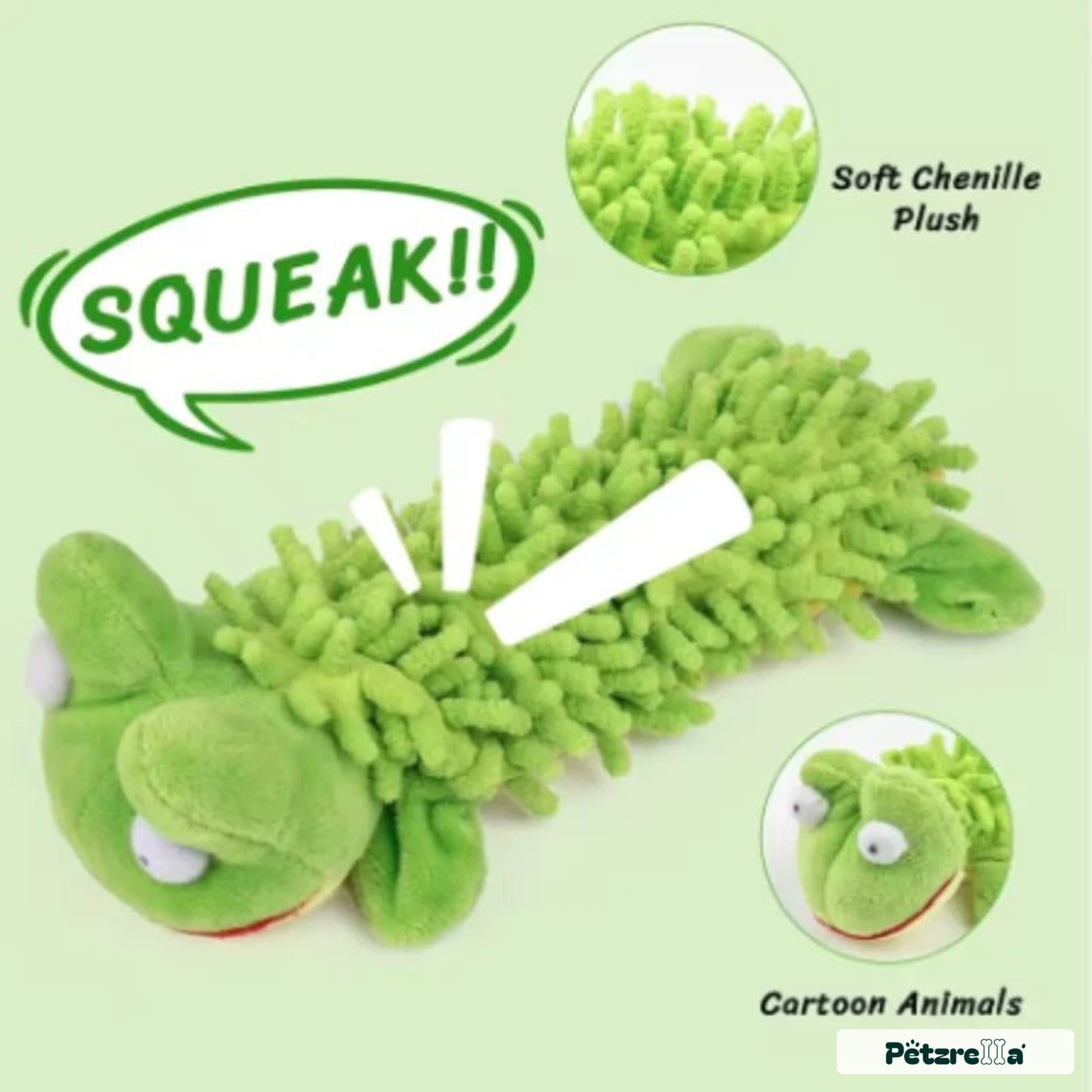 Petzrella Plush Dog Toy Squeaky Toys for Small Dogs
