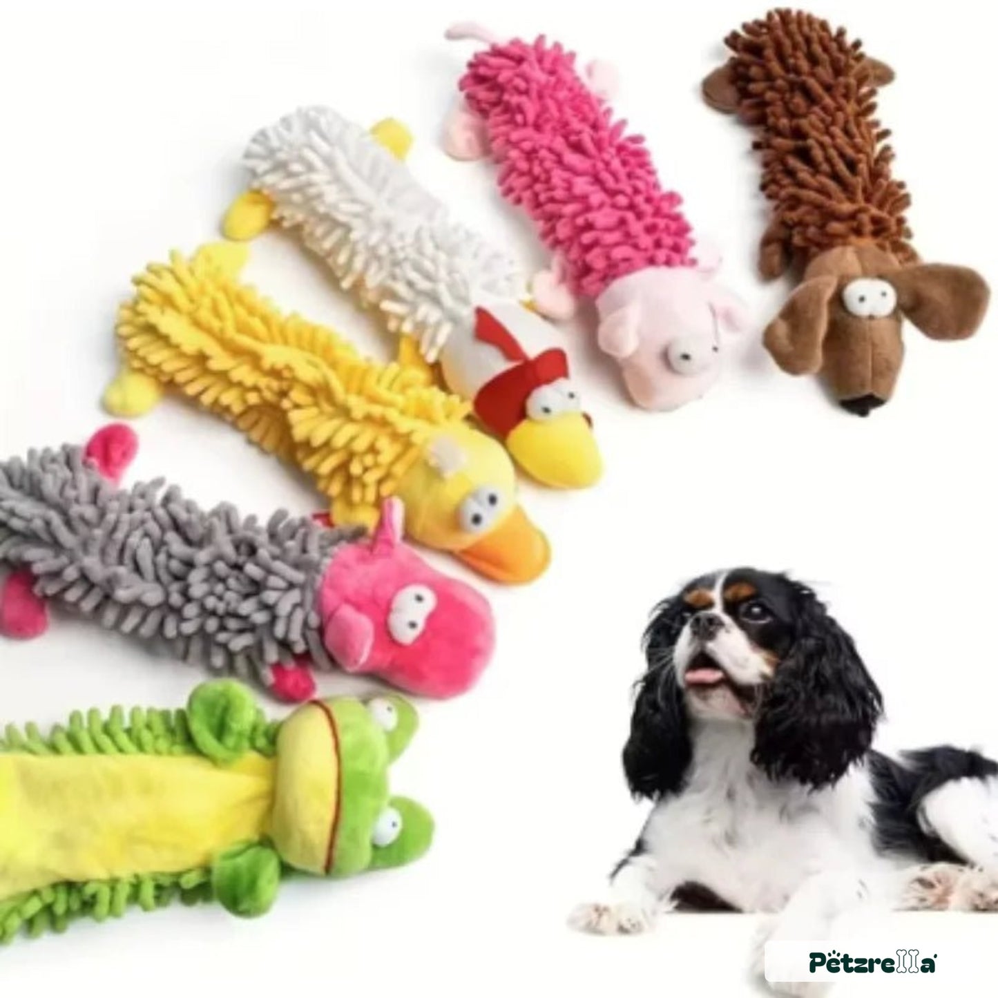 Petzrella Plush Dog Toy Squeaky Toys for Small Dogs