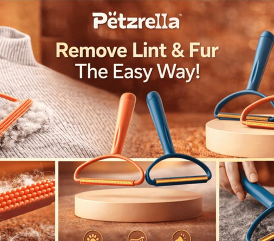 Petzrella Reusable Stainless Steel Pet Hair Lint Remover – Blue (5-Pack)