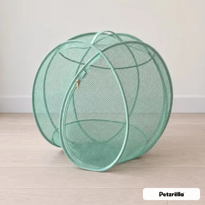 Petzrella Rolling Cat Ball pop-up mesh playpen in green