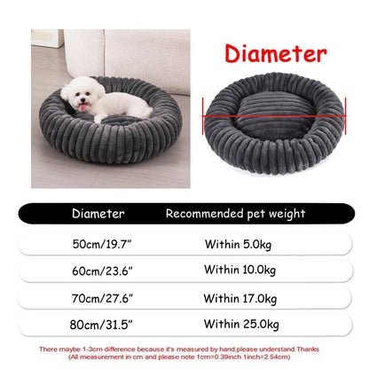 Petzrella Round Plush Pet Bed – 6 Sizes for Cats & Dogs - Petzrella Kft.