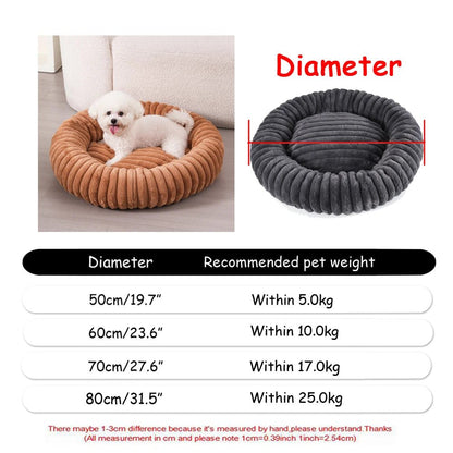 Petzrella Round Plush Pet Bed – 6 Sizes for Cats & Dogs - Petzrella Kft.