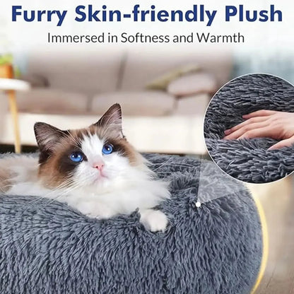 Petzrella Round Plush Pet Bed – 6 Sizes for Cats & Dogs - Petzrella Kft.