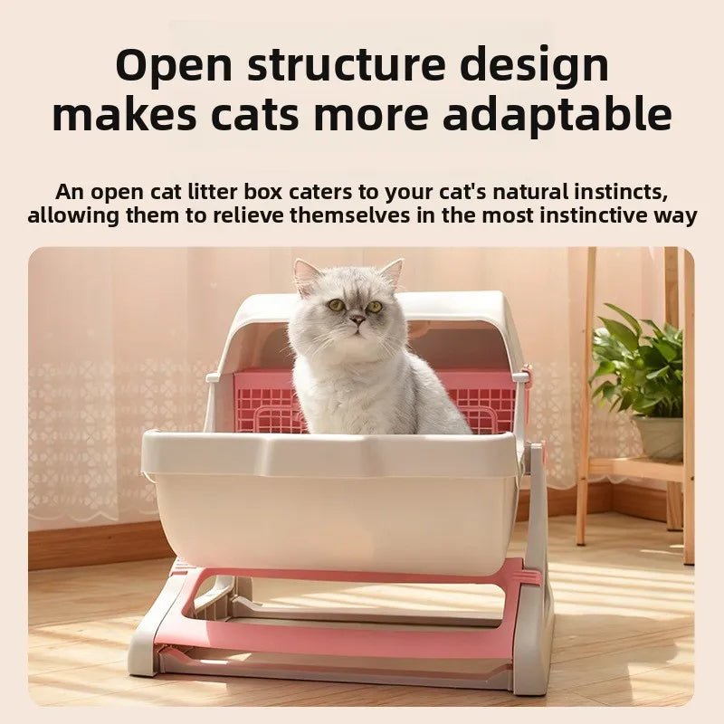 Petzrella Semi-Automatic Self-Cleaning Cat Litter Box – XXL Semi-Enclosed - Petzrella Kft.