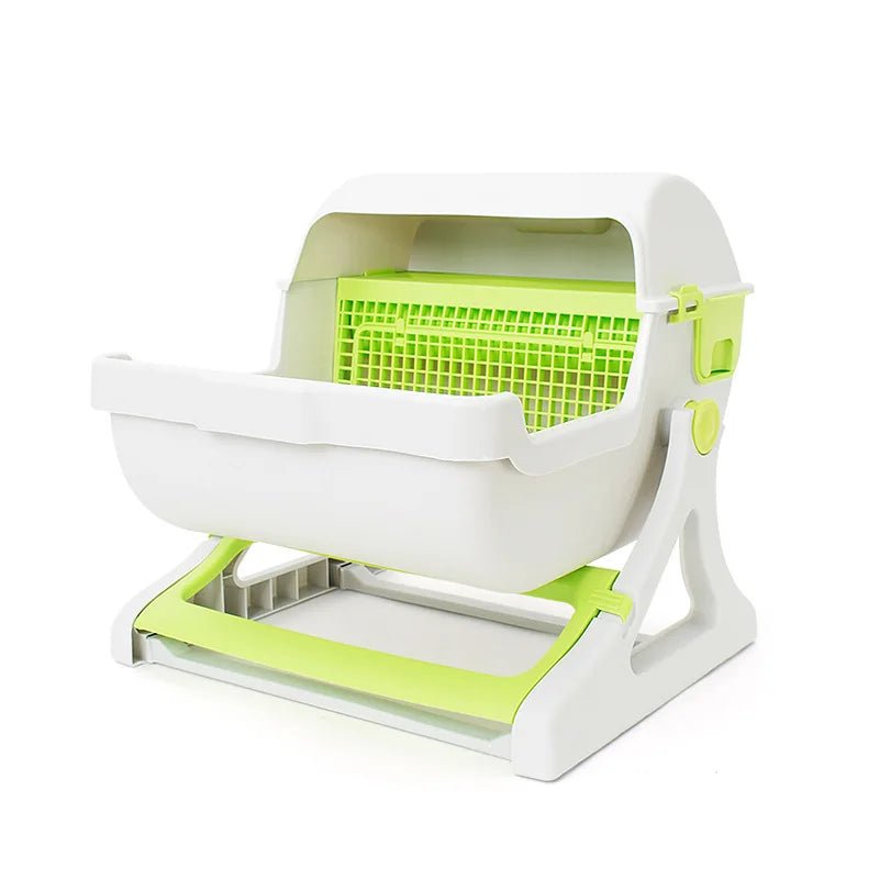 Petzrella Semi-Automatic Self-Cleaning Cat Litter Box – XXL Semi-Enclosed - Petzrella Kft.