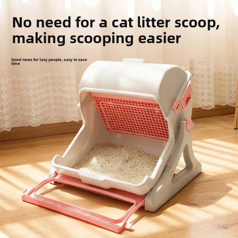Petzrella Semi-Automatic Self-Cleaning Cat Litter Box – XXL Semi-Enclosed - Petzrella Kft.