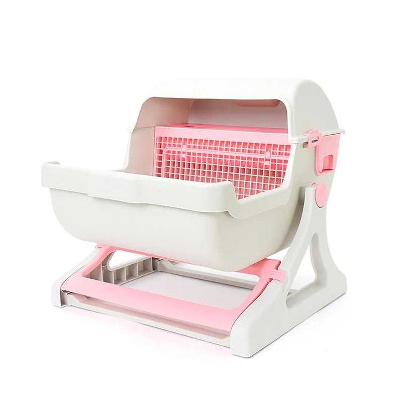 Petzrella Semi-Automatic Self-Cleaning Cat Litter Box – XXL Semi-Enclosed - Petzrella Kft.