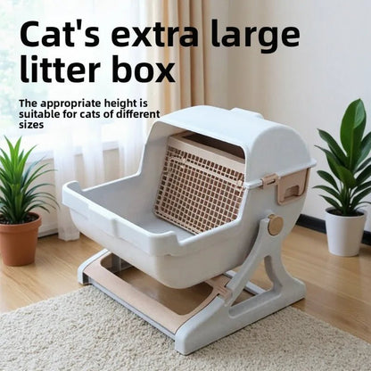 Petzrella Semi-Automatic Self-Cleaning Cat Litter Box – XXL Semi-Enclosed - Petzrella Kft.
