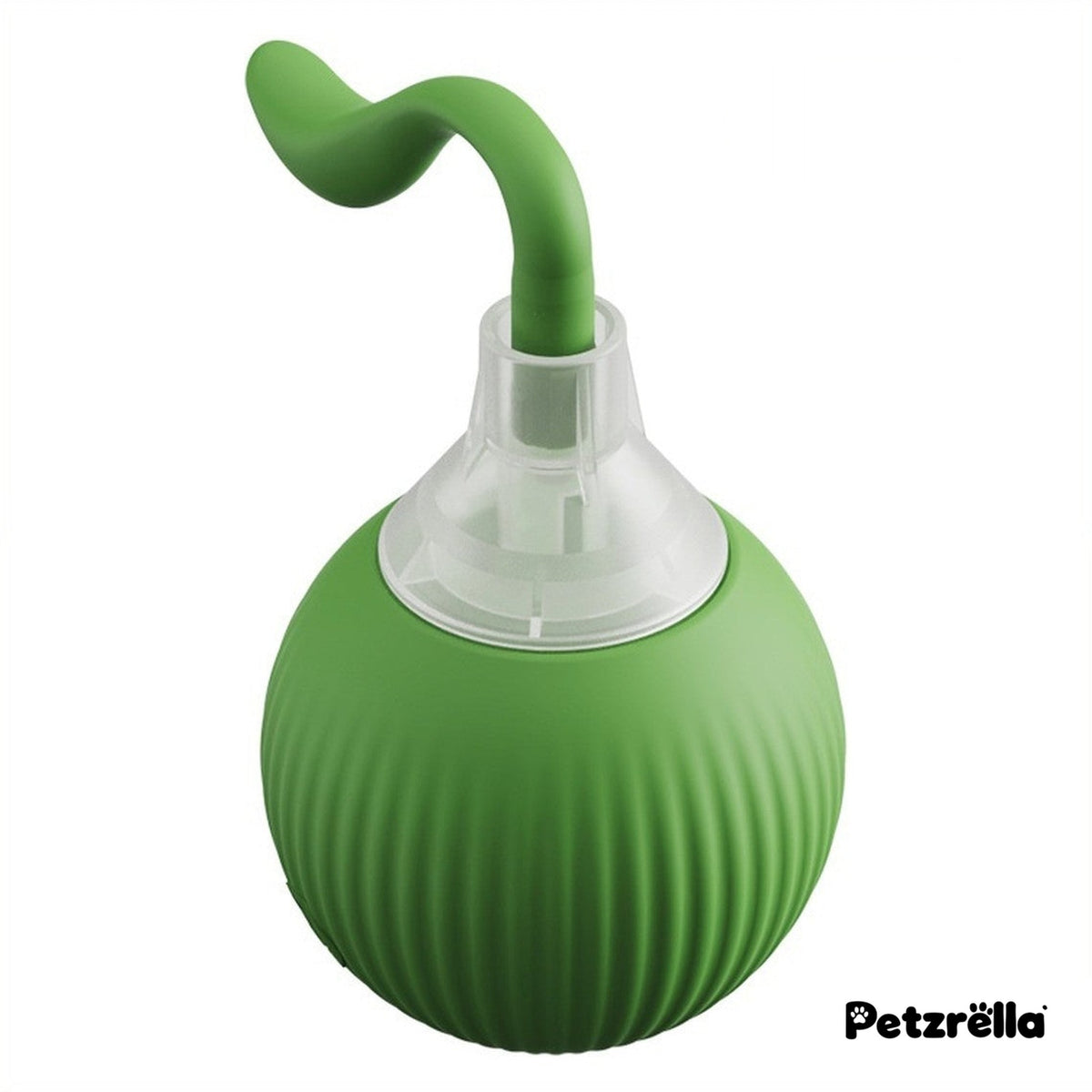 Petzrella smart rolling cat ball with magic tail in green, product photo