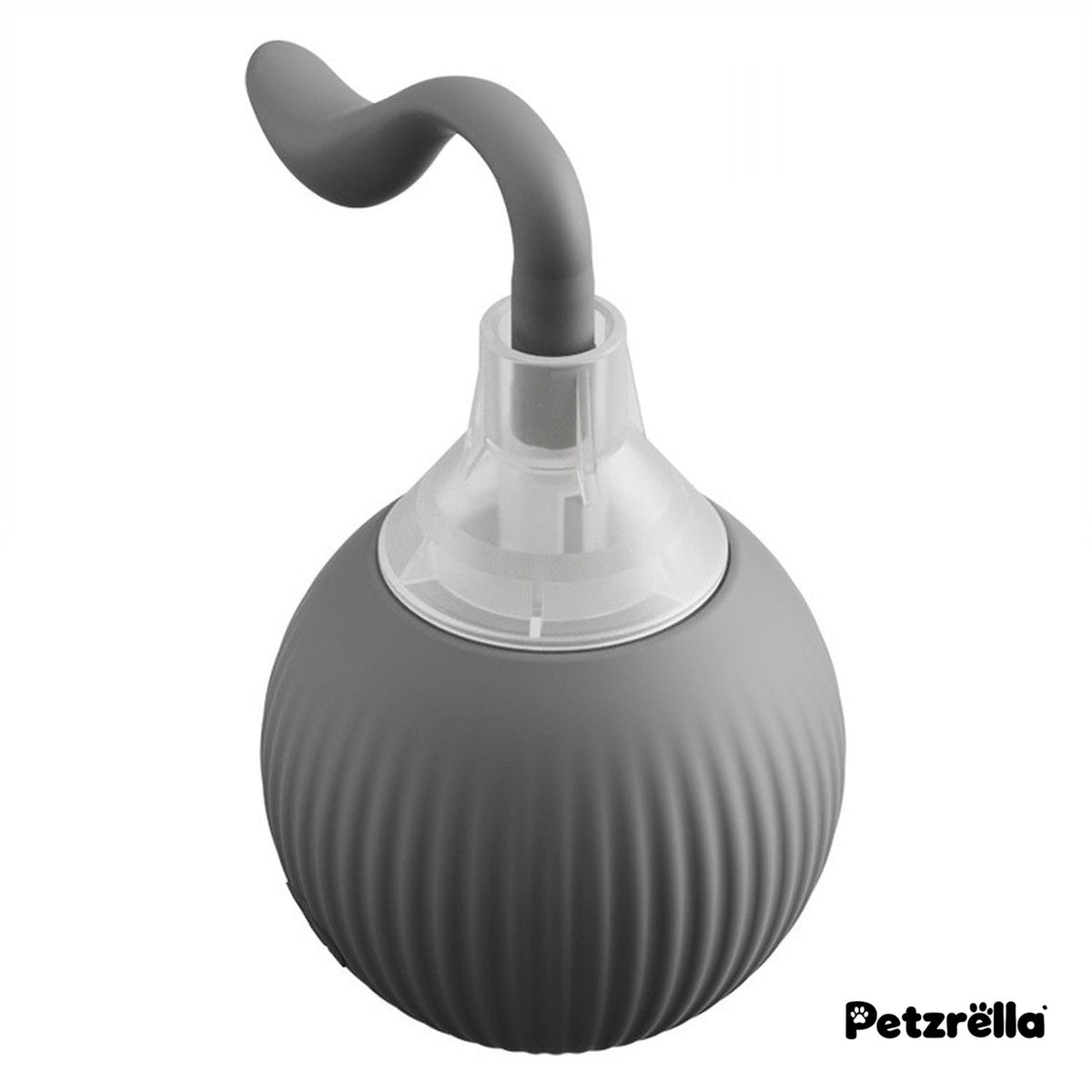Petzrella smart rolling cat ball with magic tail in grey, product photo